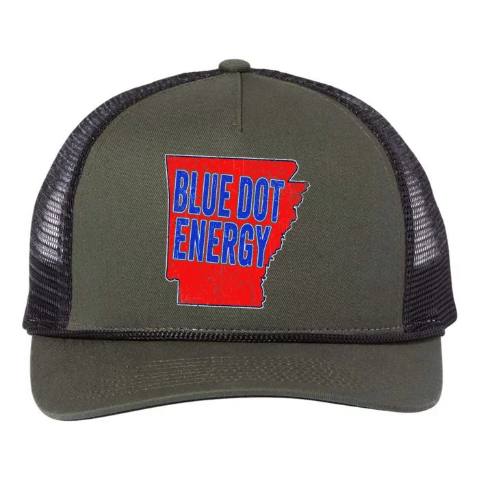 Blue Dot In A Red State Arkansas Vote Kamala Harris Walz 24 Retro Rope Trucker Hat Cap