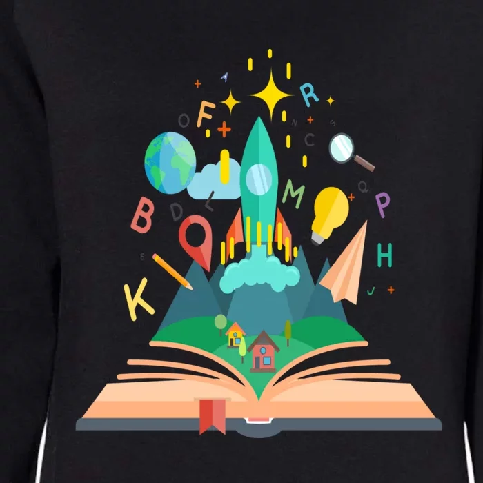 Books Develop Imagination And Attention Gift Reading Books Gift Womens California Wash Sweatshirt