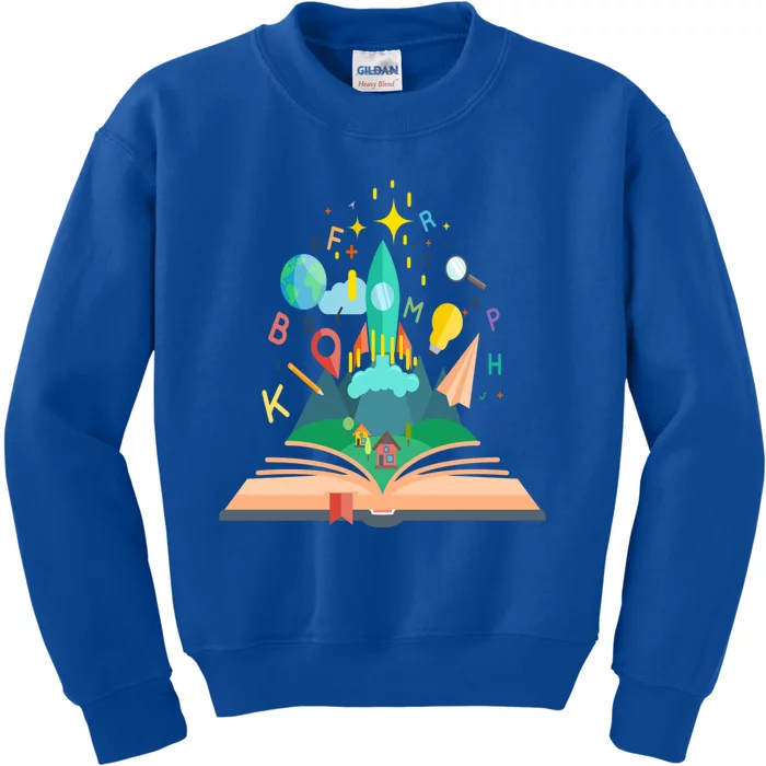 Books Develop Imagination And Attention Gift Reading Books Gift Kids Sweatshirt