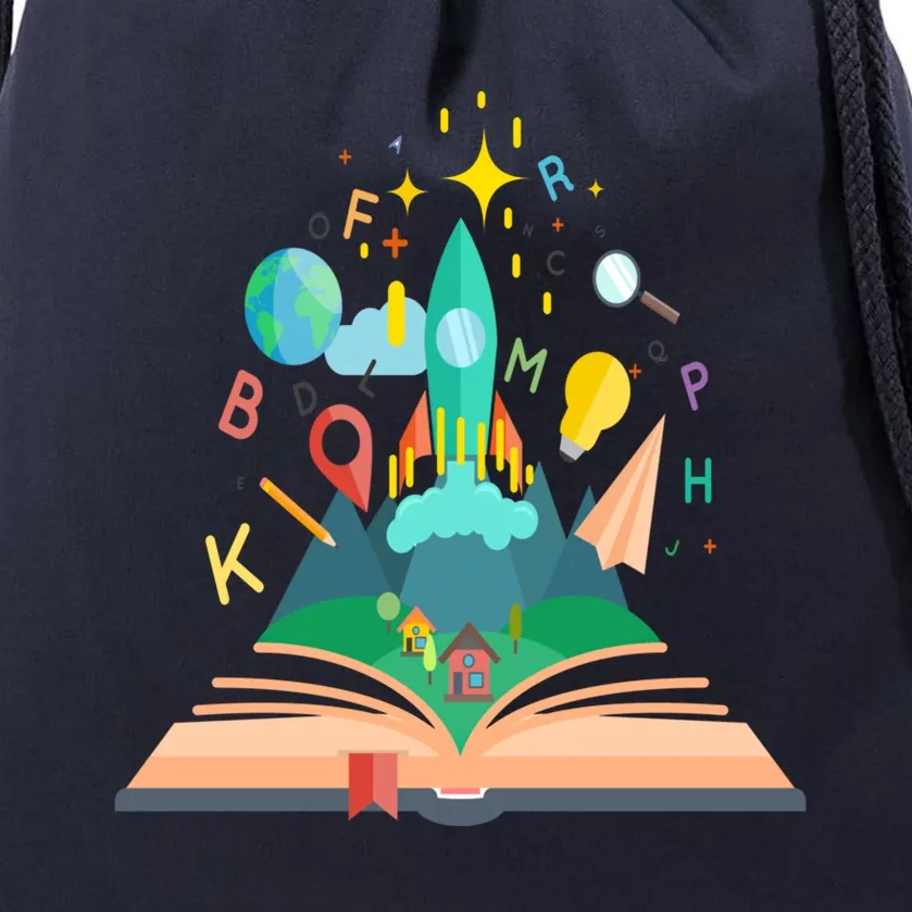 Books Develop Imagination And Attention Gift Reading Books Gift Drawstring Bag