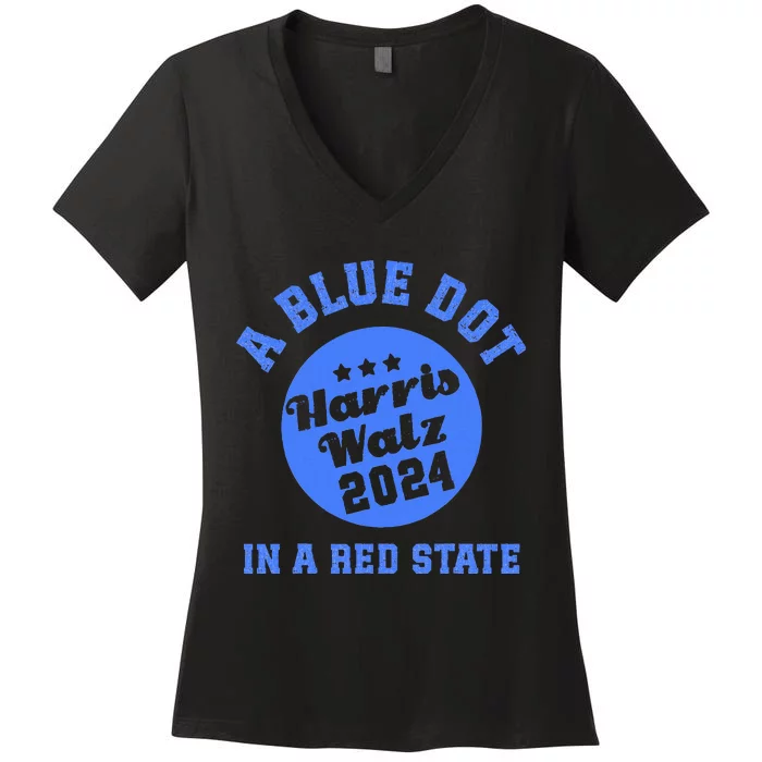 Blue Dot In A Red State Arkansas Women's V-Neck T-Shirt