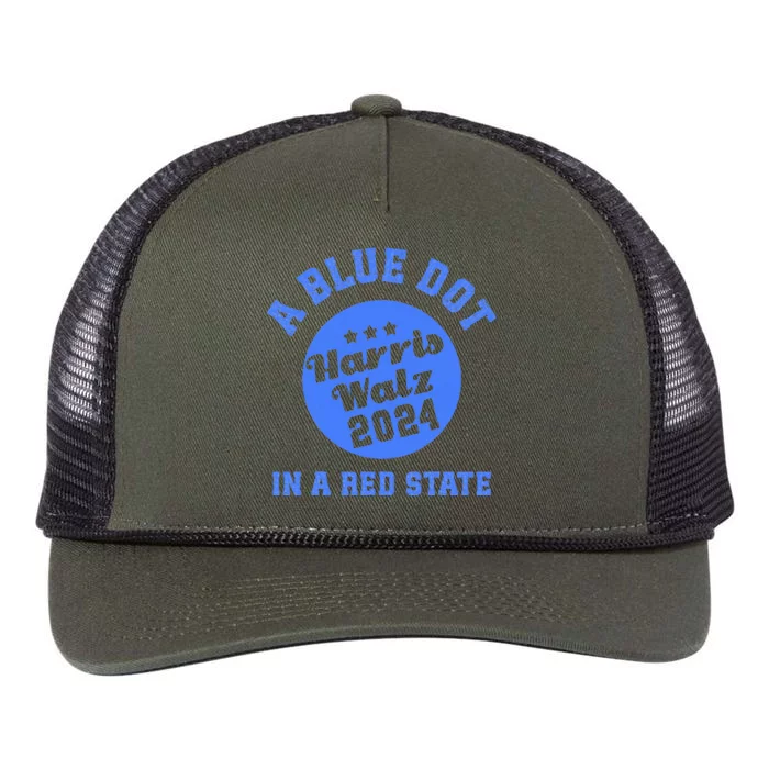 Blue Dot In A Red State Arkansas Retro Rope Trucker Hat Cap