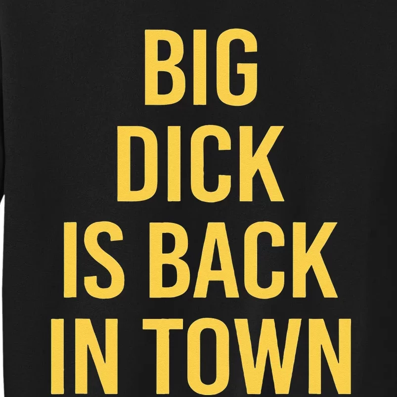 Big Dick Is Back In Town Funny Sarcastic Quote Saying Sweatshirt