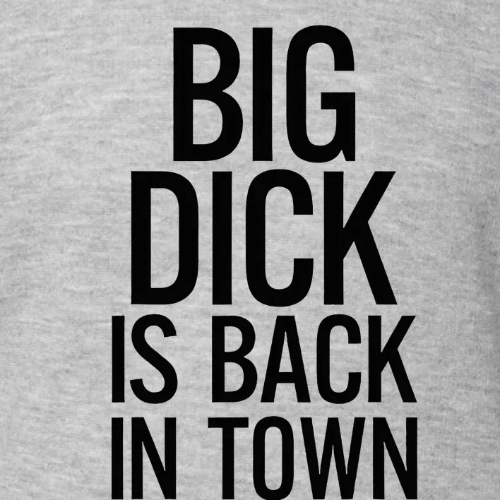 Big Dick Is Back In Town Funny Humor Sarcasm Toddler Sweatshirt