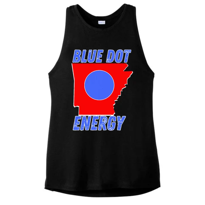 Blue Dot In A Red State Nebraska Vote Kamala Harris Walz Ladies Tri-Blend Wicking Tank