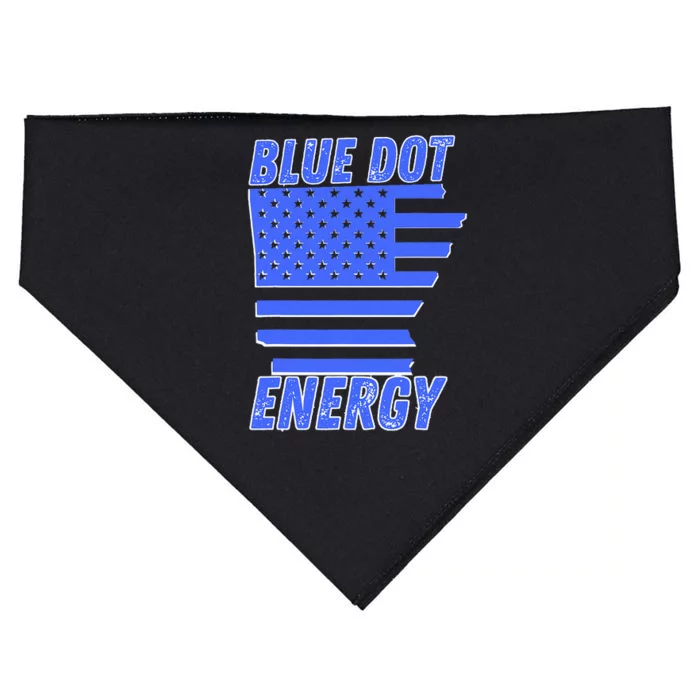 Blue Dot In A Red State Nebraska USA-Made Doggie Bandana