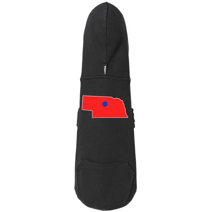 Blue Dot In A Red State Nebraska Vote Kamala Harris Waltz Doggie 3-End Fleece Hoodie