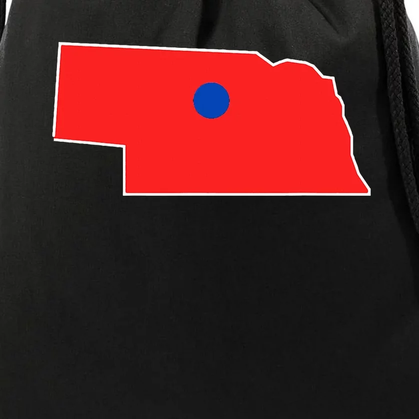 Blue Dot In A Red State Nebraska Vote Kamala Harris Waltz Drawstring Bag