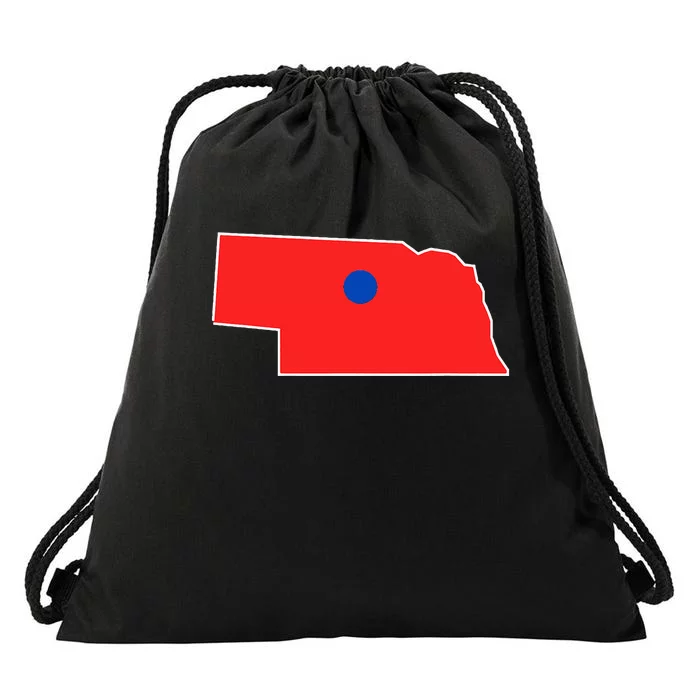 Blue Dot In A Red State Nebraska Vote Kamala Harris Waltz Drawstring Bag