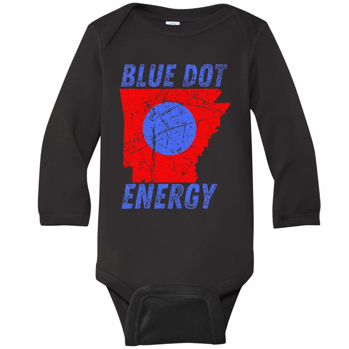 Blue Dot In A Red State Nebraska Vote Kamala Baby Long Sleeve Bodysuit