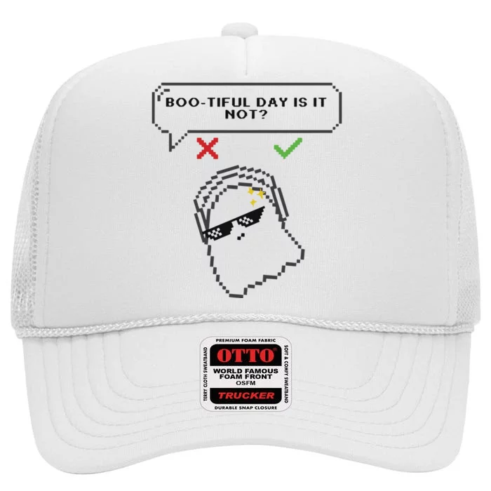 Bootiful Day Is It Not High Crown Mesh Trucker Hat