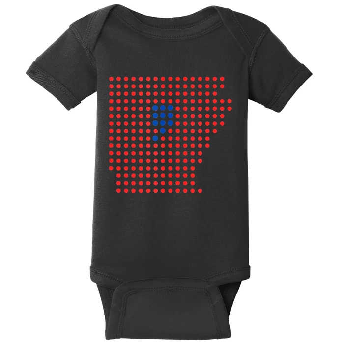 Blue Dot In A Red State Arkansas Vote Kamala Baby Bodysuit