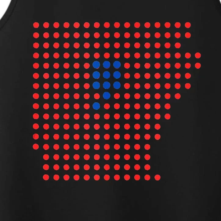 Blue Dot In A Red State Arkansas Vote Kamala Performance Tank