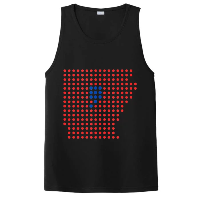 Blue Dot In A Red State Arkansas Vote Kamala Performance Tank