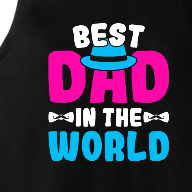 Best Dad In The World Fathers Day Gift Ladies Tri-Blend Wicking Tank