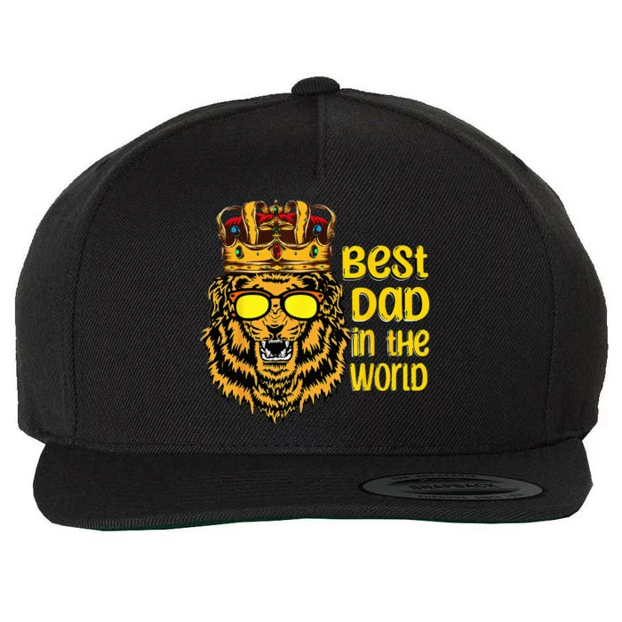 best dad in the world father's Day Strong father king lion Wool Snapback Cap