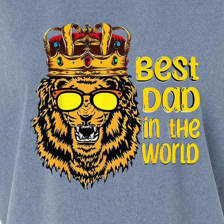 best dad in the world father's Day Strong father king lion Garment-Dyed Women's Muscle Tee