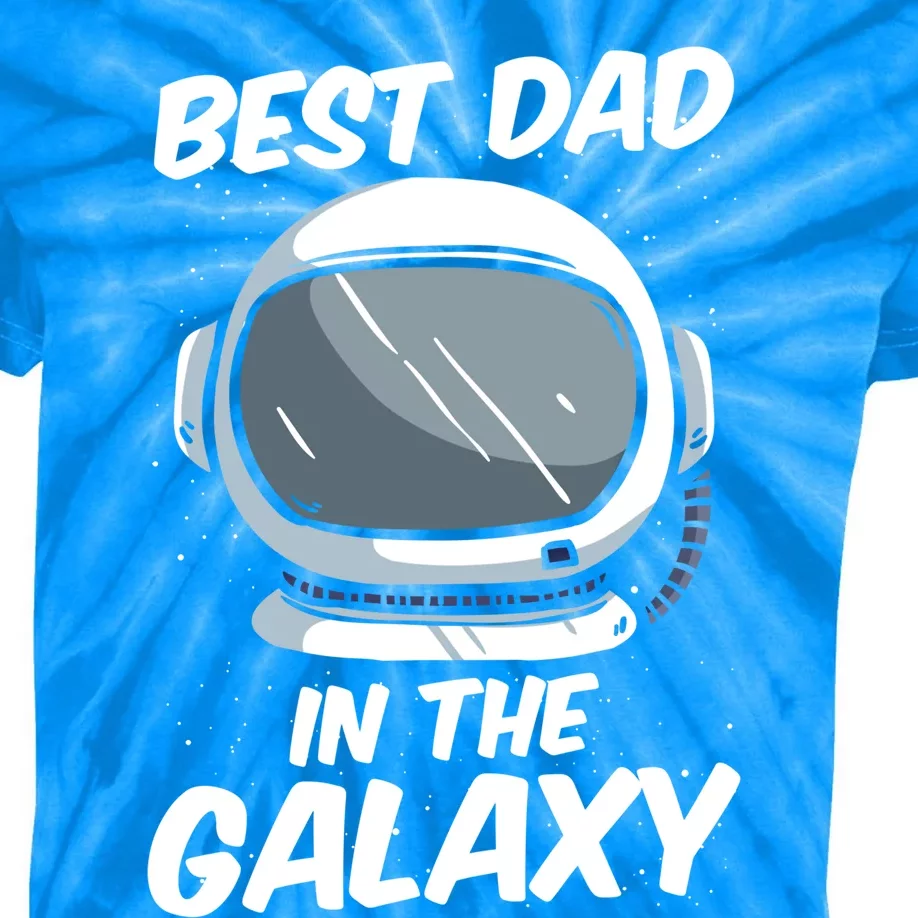 Best Dad In The Galaxy Space Astronaut Father's Day Graphic Great Gift Kids Tie-Dye T-Shirt