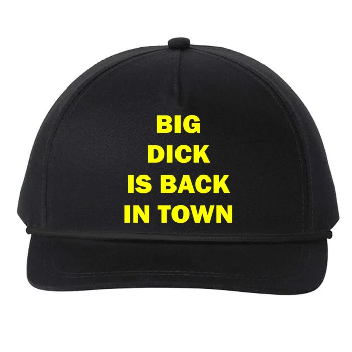 Big Dick Is Back In Town Snapback Five-Panel Rope Hat