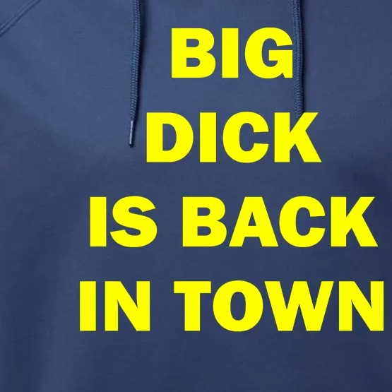 Big Dick Is Back In Town Performance Fleece Hoodie