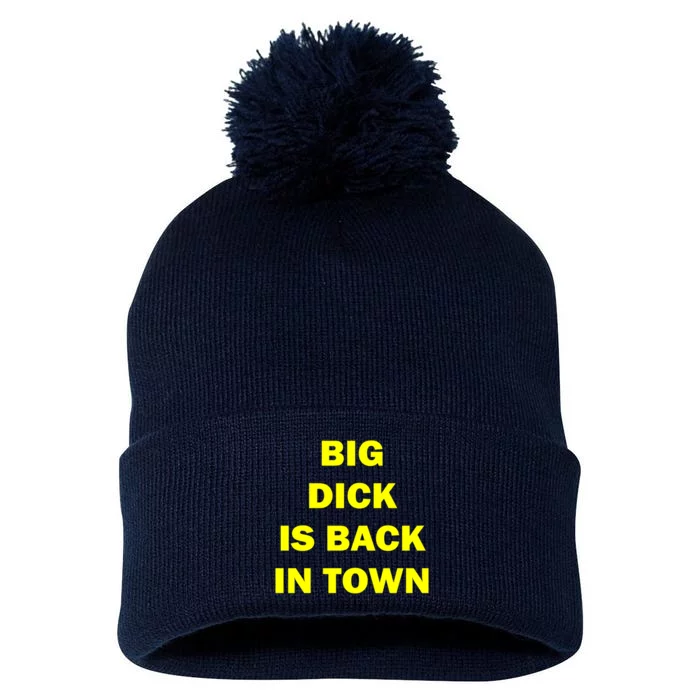 Big Dick Is Back In Town Pom Pom 12in Knit Beanie