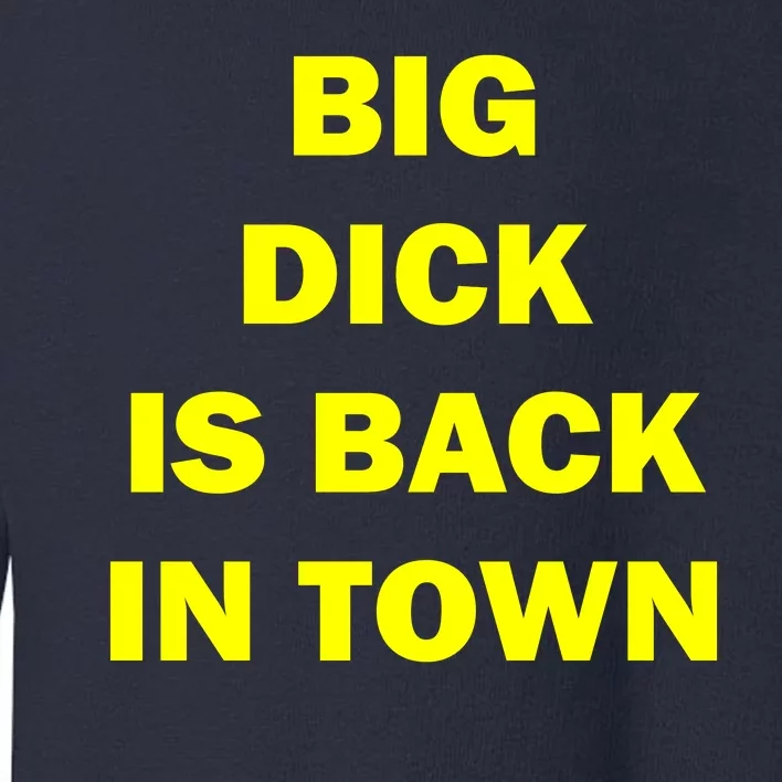 Big Dick Is Back In Town Toddler Sweatshirt