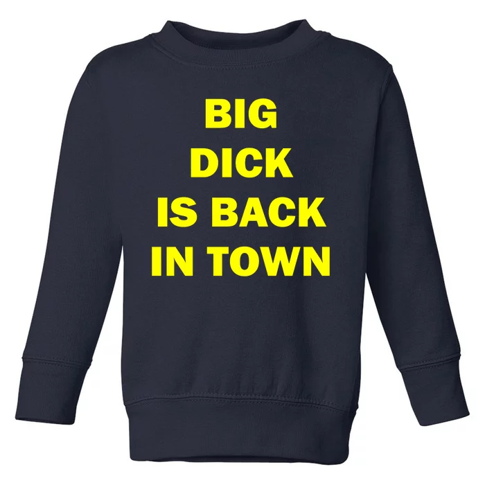 Big Dick Is Back In Town Toddler Sweatshirt