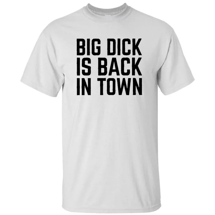 Big Dick Is Back In Town Funny Adult Sex Joke Gift Idea Tall T-Shirt