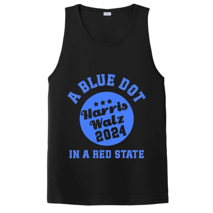 Blue Dot In A Red State Arkansas Vote Kamala Harris Walz 24 Performance Tank