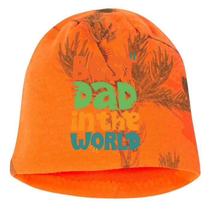 Best Dad In The World Cute Fathers Day Kati - Camo Knit Beanie