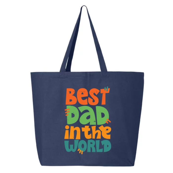 Best Dad In The World Cute Fathers Day 25L Jumbo Tote