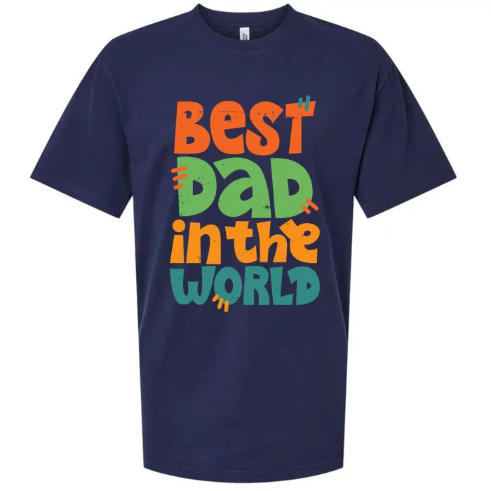 Best Dad In The World Cute Fathers Day Sueded Cloud Jersey T-Shirt