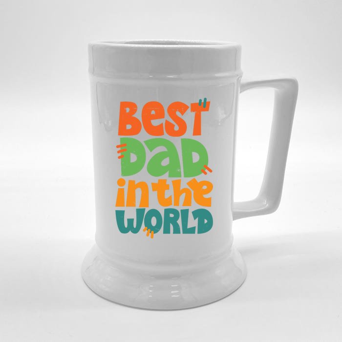 Best Dad In The World Cute Fathers Day Front & Back Beer Stein