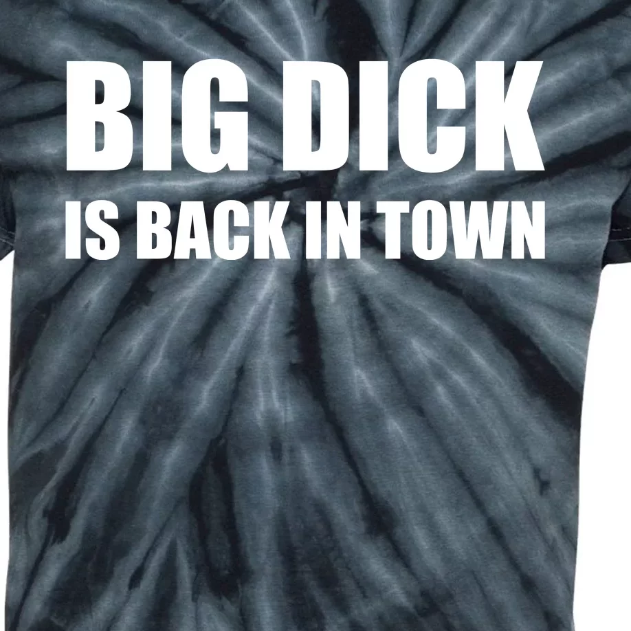 Big Dick Is Back In Town | Funny Adult Sayings Kids Tie-Dye T-Shirt