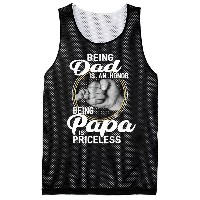 Being dad Is An Honor Being Papa Is Priceless Mesh Reversible Basketball Jersey Tank