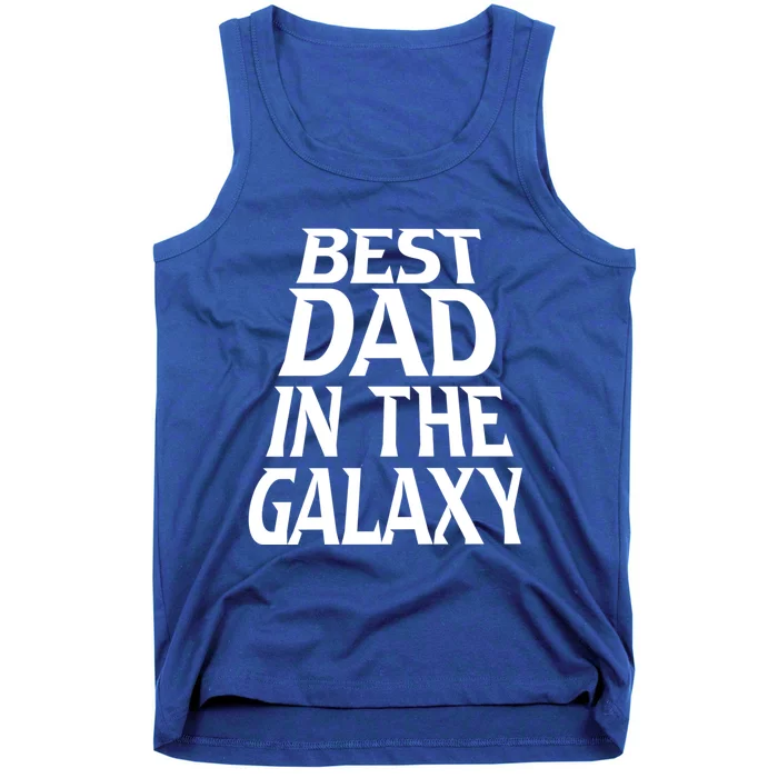 Best Dad In The Galaxy Daddy Cool Parent Retro Father Old Gift Tank Top