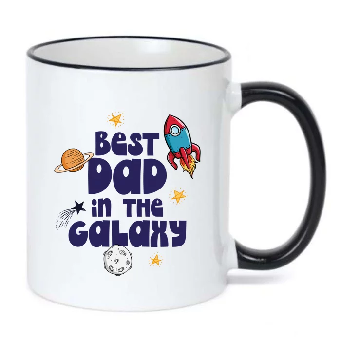 Best Dad In The Galaxy Gift Black Color Changing Mug