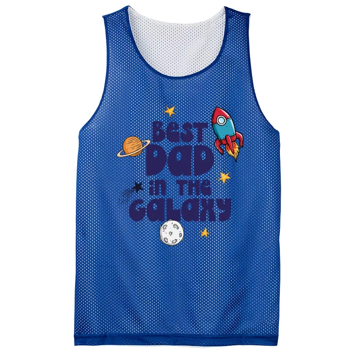 Best Dad In The Galaxy Gift Mesh Reversible Basketball Jersey Tank