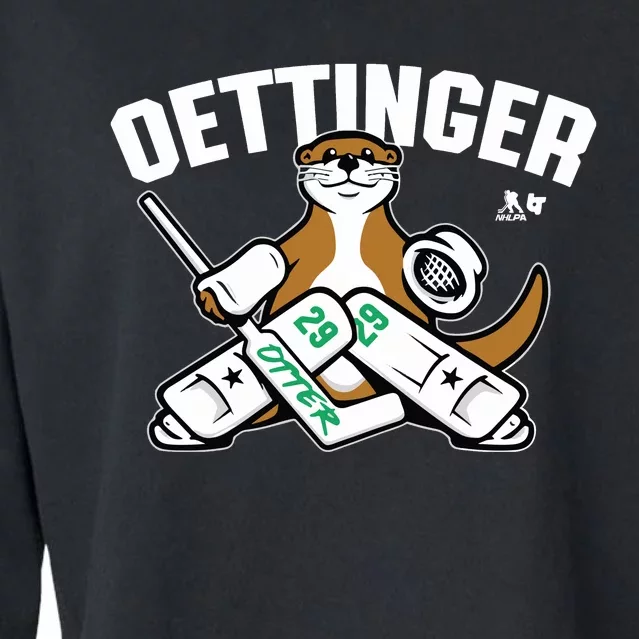 Breakingt Dallas Jake Oettinger Otter Cropped Pullover Crew