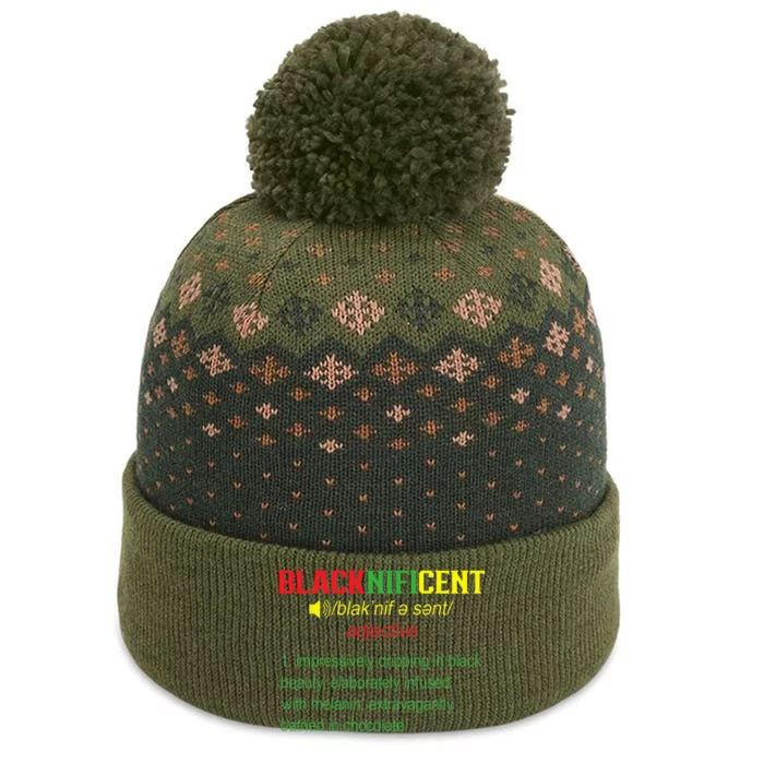 Blacknificent Definition Juneteenth Vintage Black History The Baniff Cuffed Pom Beanie