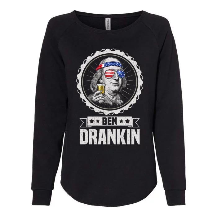 Ben Drankin July 4th American Flag Patriotic Beer Er Cool Gift Womens California Wash Sweatshirt