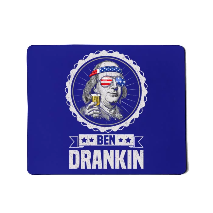 Ben Drankin July 4th American Flag Patriotic Beer Er Cool Gift Mousepad