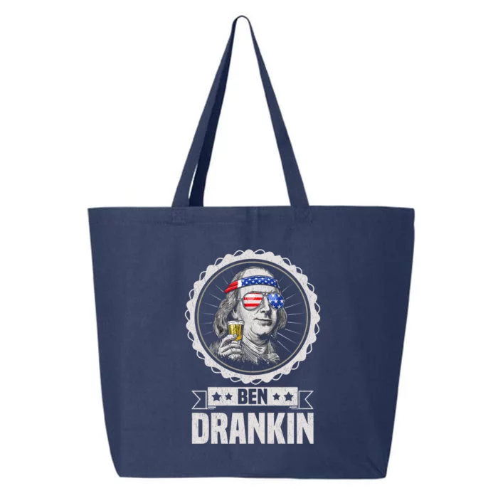 Ben Drankin July 4th American Flag Patriotic Beer Er Cool Gift 25L Jumbo Tote