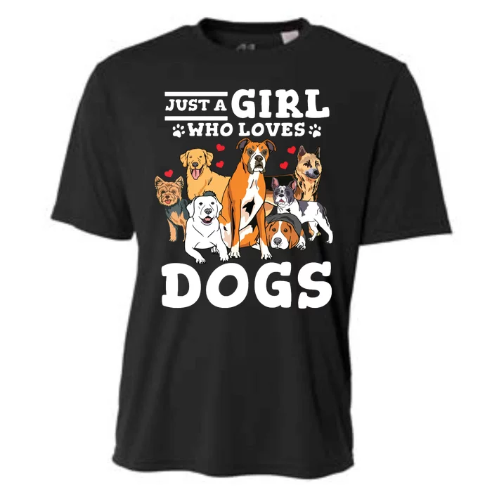 Boxer Dog Just A Girl Who Loves Dogs Cooling Performance Crew T-Shirt