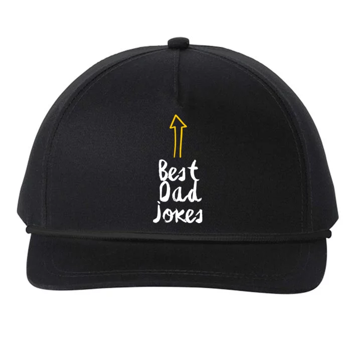 Best Dad Jokes Arrow Funny Gift Snapback Five-Panel Rope Hat