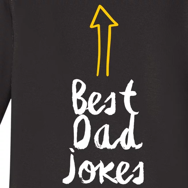 Best Dad Jokes Arrow Funny Gift Baby Long Sleeve Bodysuit