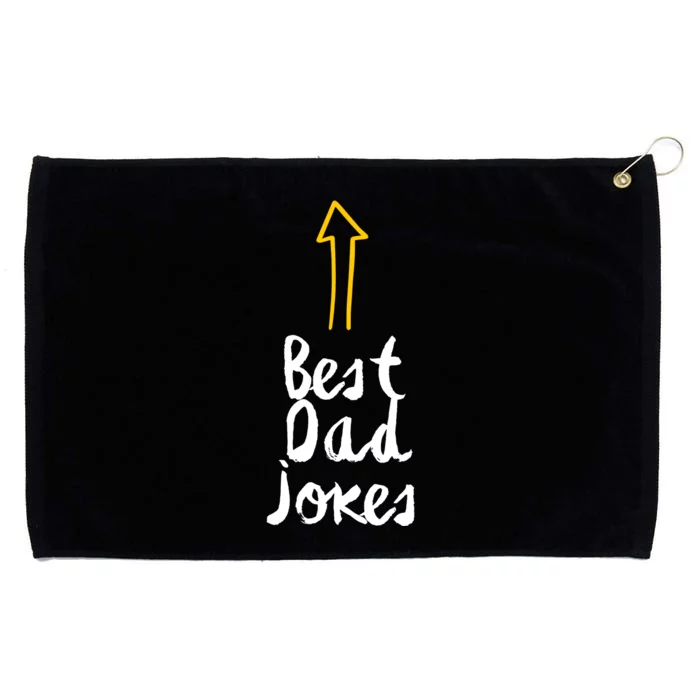 Best Dad Jokes Arrow Funny Gift Grommeted Golf Towel