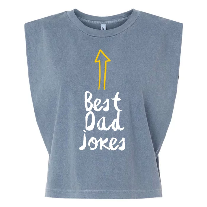 Best Dad Jokes Arrow Funny Gift Garment-Dyed Women's Muscle Tee