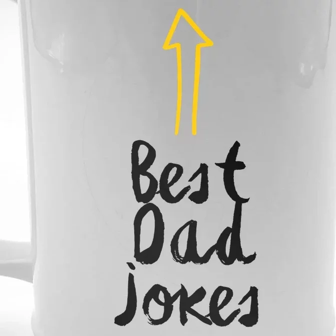 Best Dad Jokes Arrow Funny Gift Front & Back Beer Stein