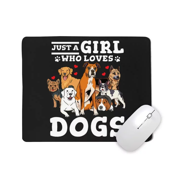 Boxer Dog Just a Who Loves Dogs Mousepad